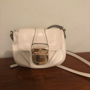 MICHAEL KORS CROSSBODY WHITE LEATHER BAG
